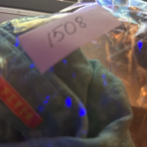 Scotch & Soda Men’s Linen Shirt L Blue/Green Button-Up Short Sleeve Toxic Fever - Picture 10 of 10